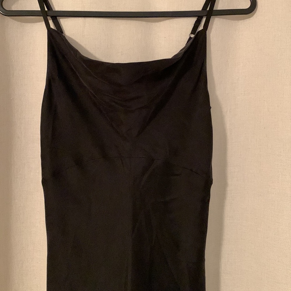 Chaser black silk midi cowl neck dress - Picture 9 of 11